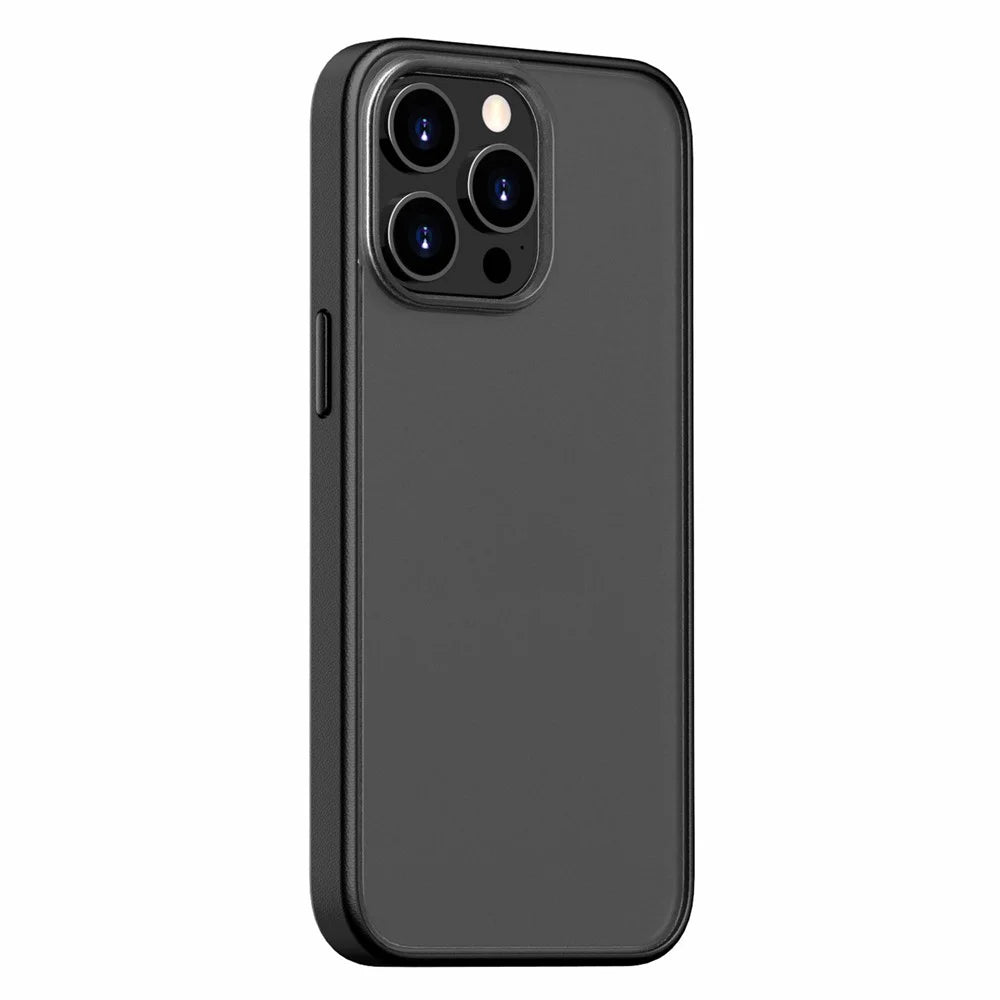Magic Series TPU + PC Phone Case for iPhone 15 Pro Max , Translucent Matte Protective Cover - Black - 2