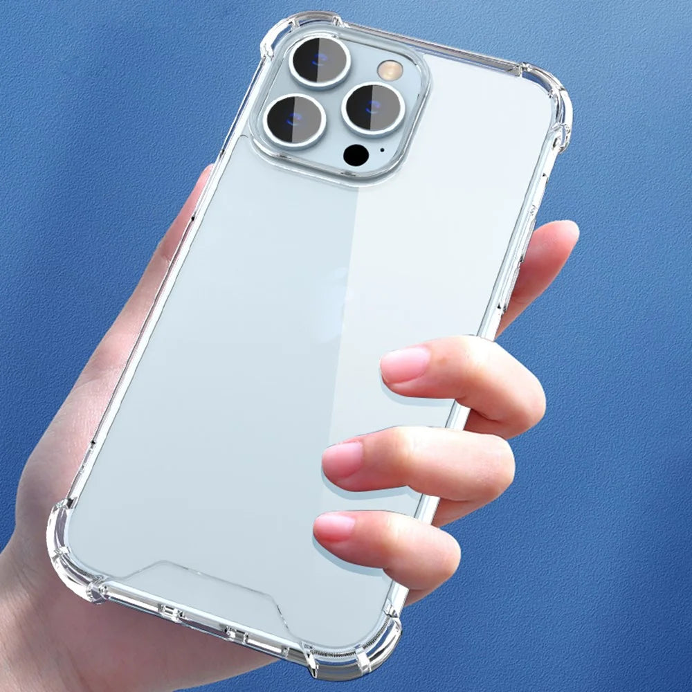 For iPhone 15 Pro Clear Four Corner Anti-fall TPU Frame + Acrylic Back Cover Phone Case - 2