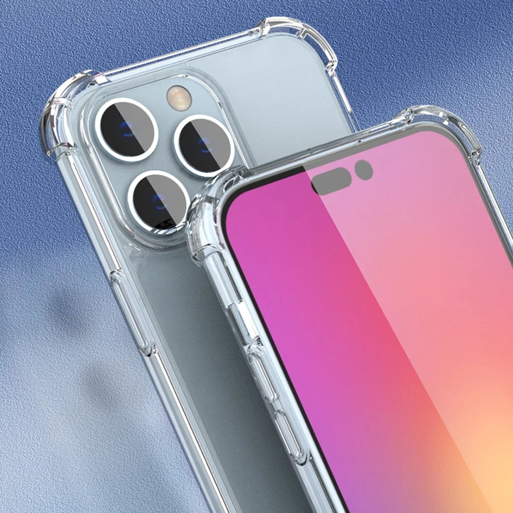 For iPhone 15 Pro Clear Four Corner Anti-fall TPU Frame + Acrylic Back Cover Phone Case - 5