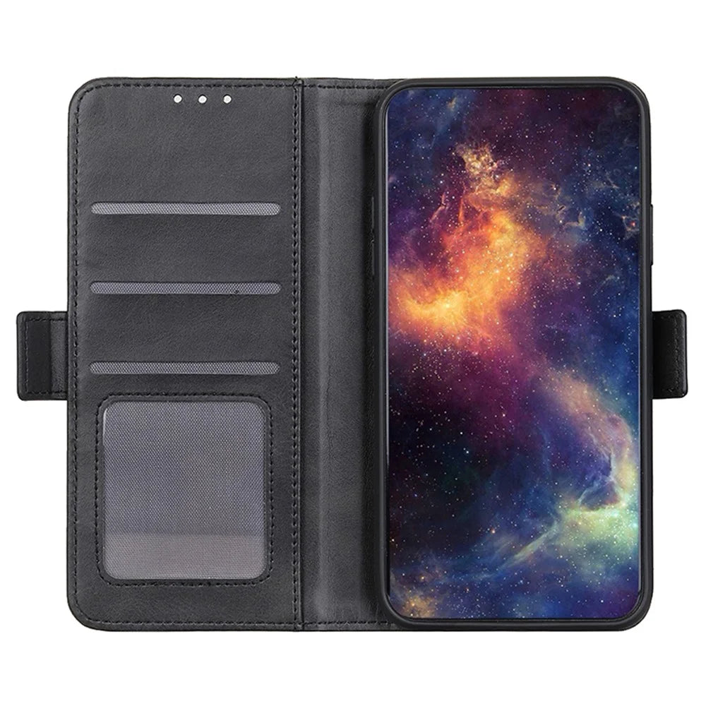 For Sony Xperia 5 V Multifunction Wallet Cell Phone Case Cowhide Texture Stand PU Leather Cover - Black - 2