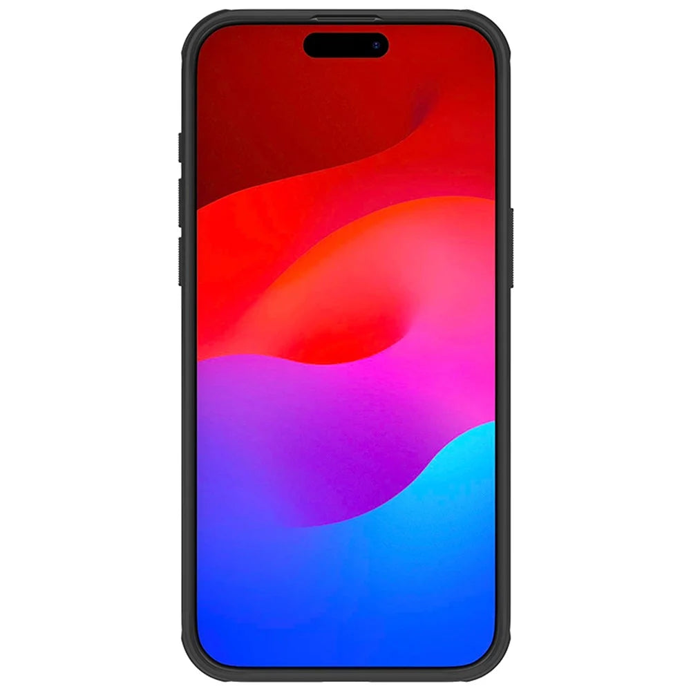 NILLKIN Super Frosted Shield Pro for iPhone 15 Pro Max Anti-Fingerprint Back Case PC+TPU Matte Cover - Black - 2