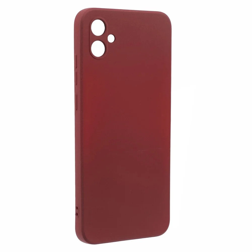 For Samsung Galaxy M04 4G / F04 4G  / A04e 4G TPU Phone Case Double-Sided Matte Phone Cover - Wine Red - 3