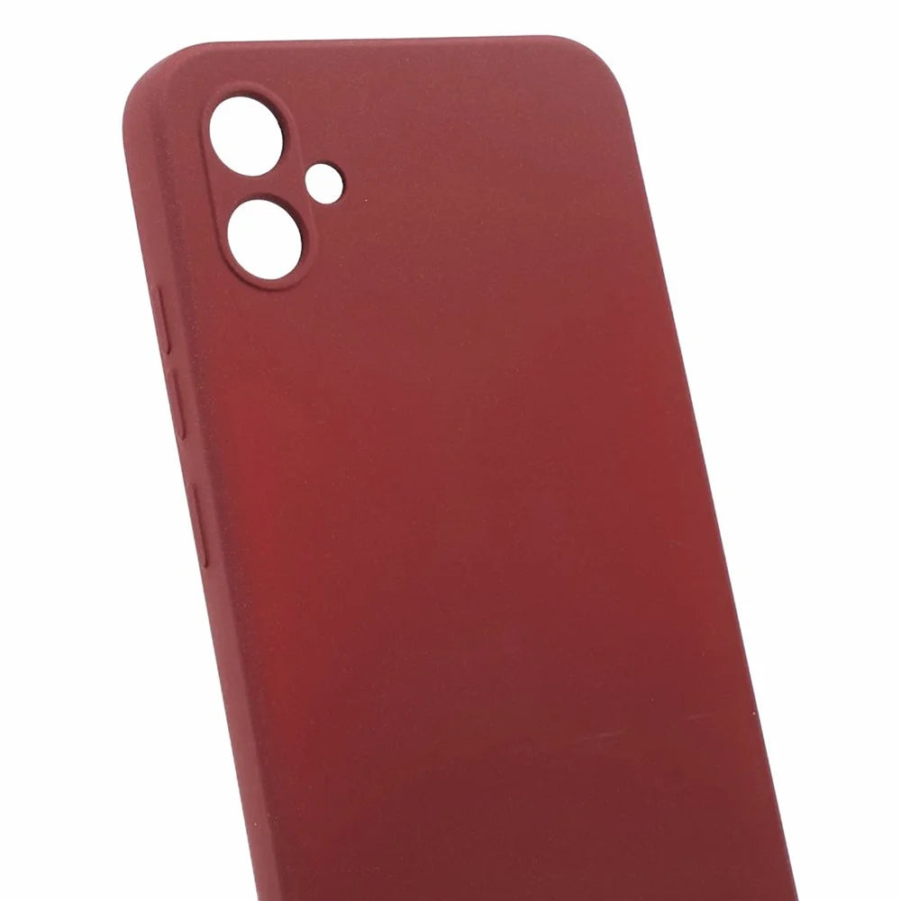 For Samsung Galaxy M04 4G / F04 4G  / A04e 4G TPU Phone Case Double-Sided Matte Phone Cover - Wine Red - 7