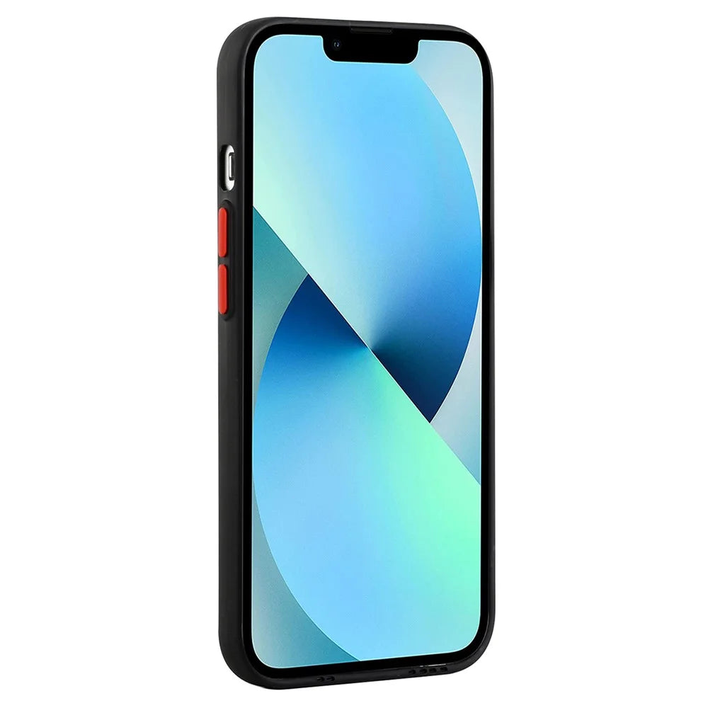 For iPhone 15 TPU Protective Phone Case Drop-proof Back Cover with Card Holder - Black - 2