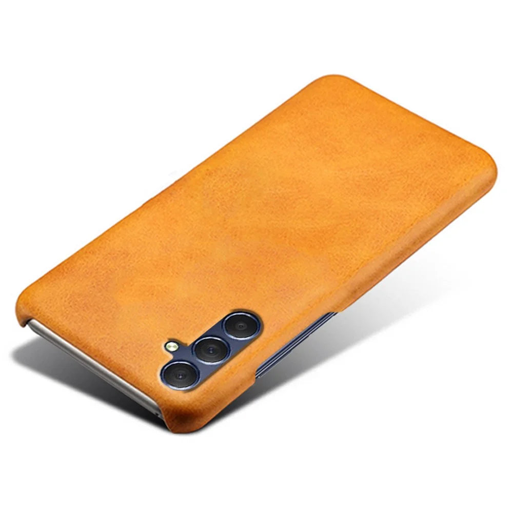 For Samsung Galaxy M34 5G / F34 5G Cell Phone Cover PU Leather Coated PC Protective Case with Dual Card Slots - Orange - 4