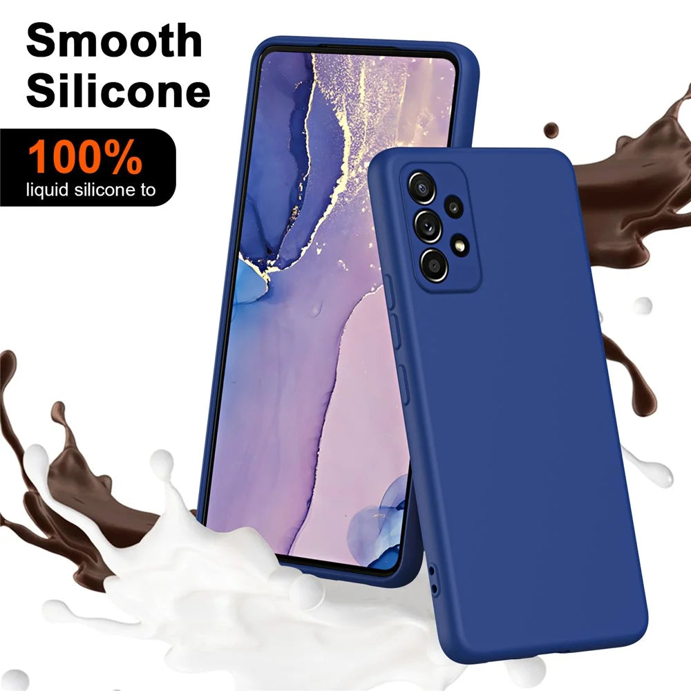 Rubberized 2.2mm TPU Phone Case for Samsung Galaxy A52 4G / 5G / A52s 5G , Fiber Lining Shock-Absorbing Cover - Black - 2