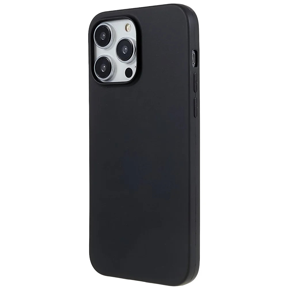 For iPhone 15 Pro TPU Back Shell Drop Protection Matte Protective Cover Phone Case - Black - 1