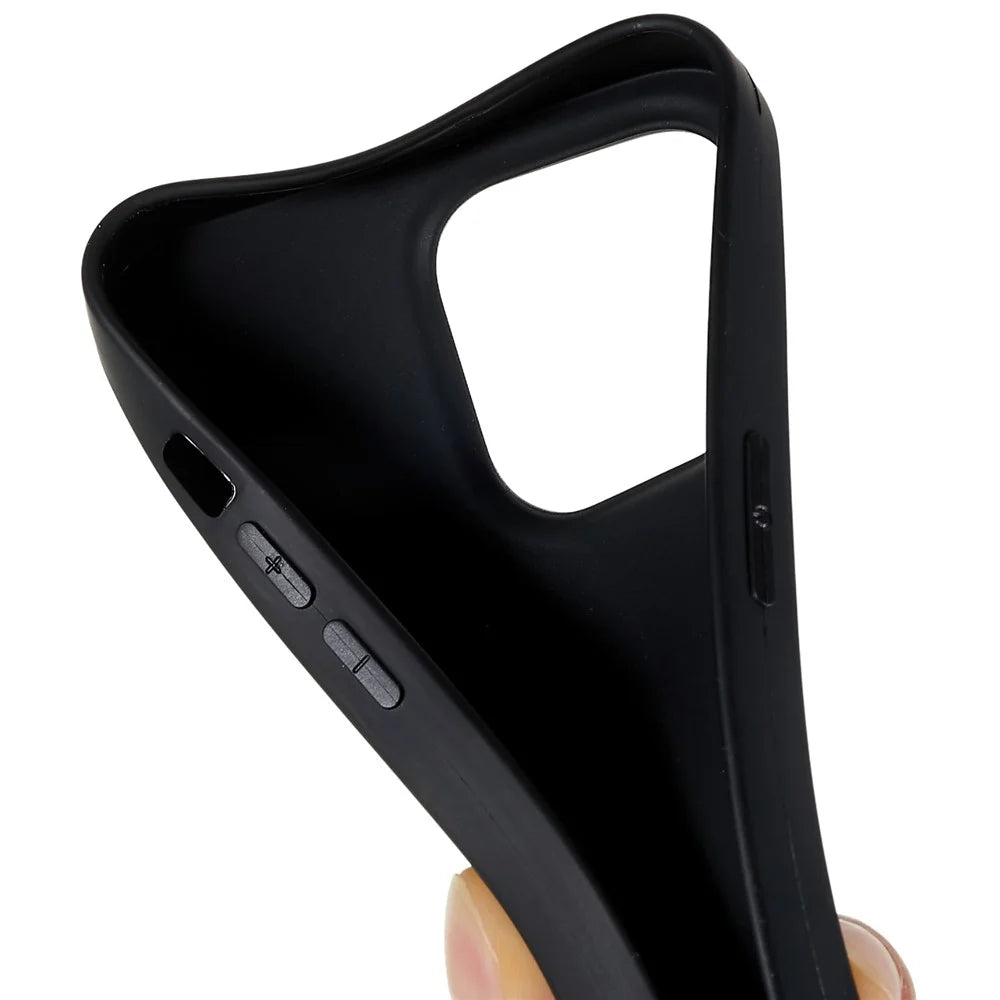 For iPhone 15 Pro Max TPU Back Shell Fall Proof Matte Protective Cover Phone Case - Black - 6