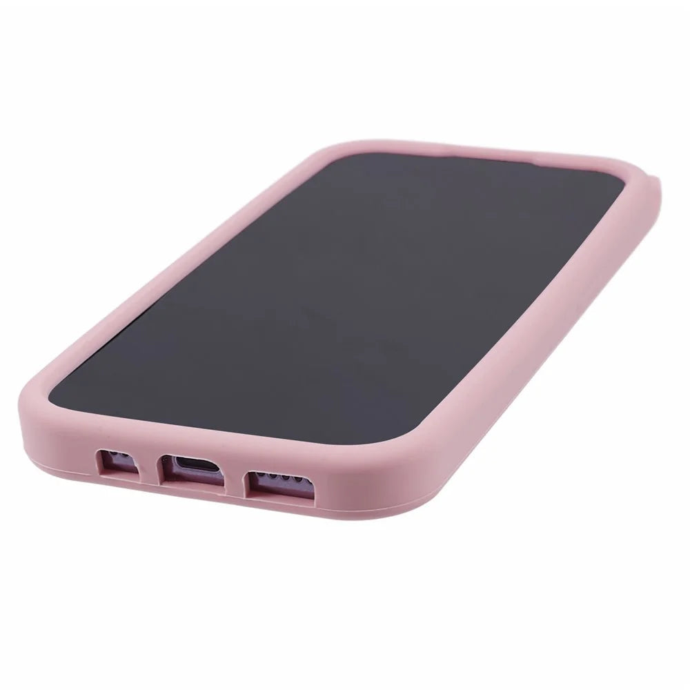 Shockproof Cover For iPhone 13 Pro Max Soft Silicone Phone Case 3D Moustache Cat Phone Shell - Pink - 6