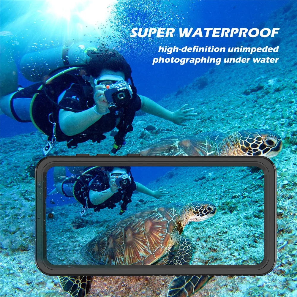 FS Series IP68 Waterproof Case For Samsung Galaxy S21 5G Cell Phone Dust-proof Anti-drop Clear Shell - 7