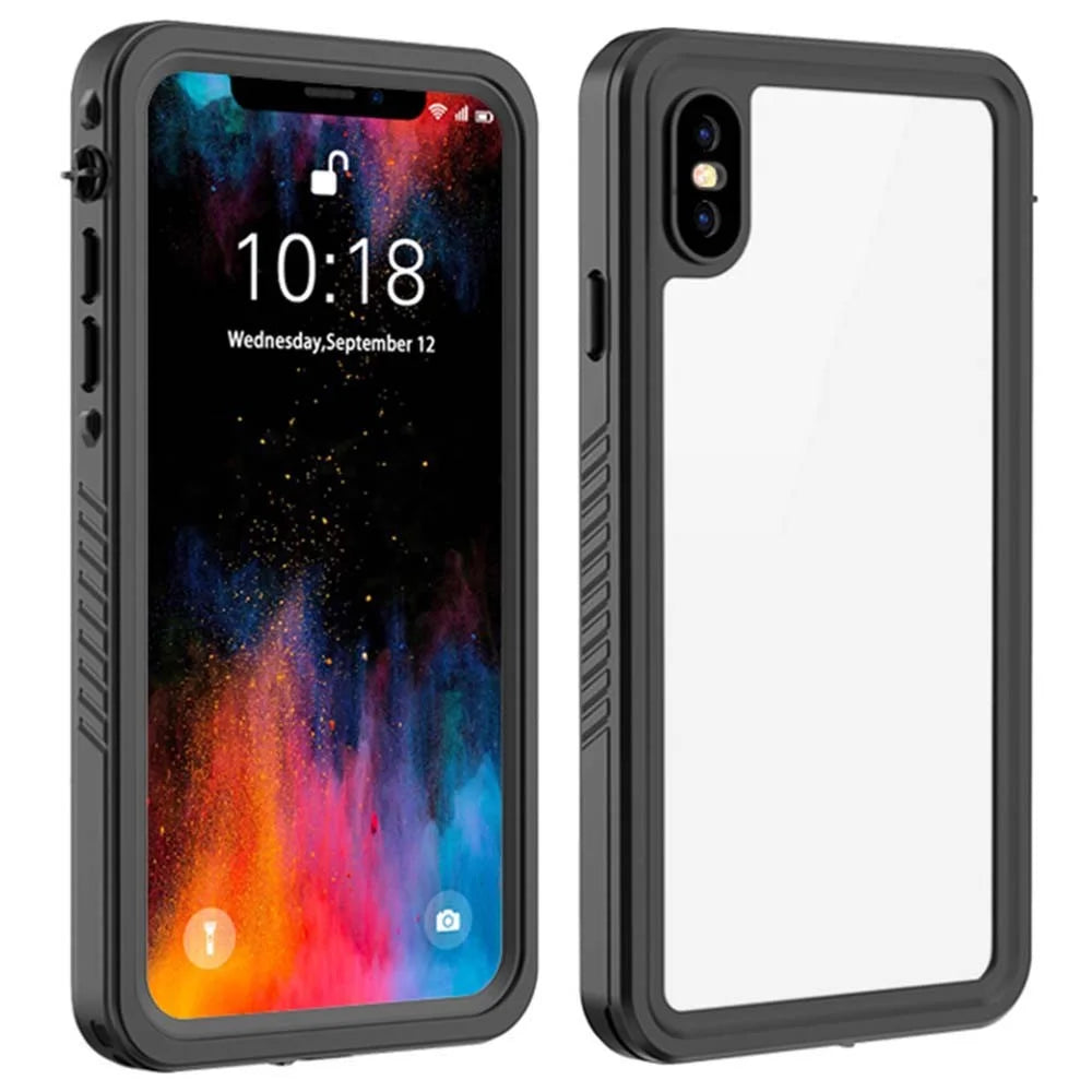 FS Series For iPhone XS Max Waterproof Diving Phone Case Underwater IP68 Full Body Dustproof Clear Cover - 2