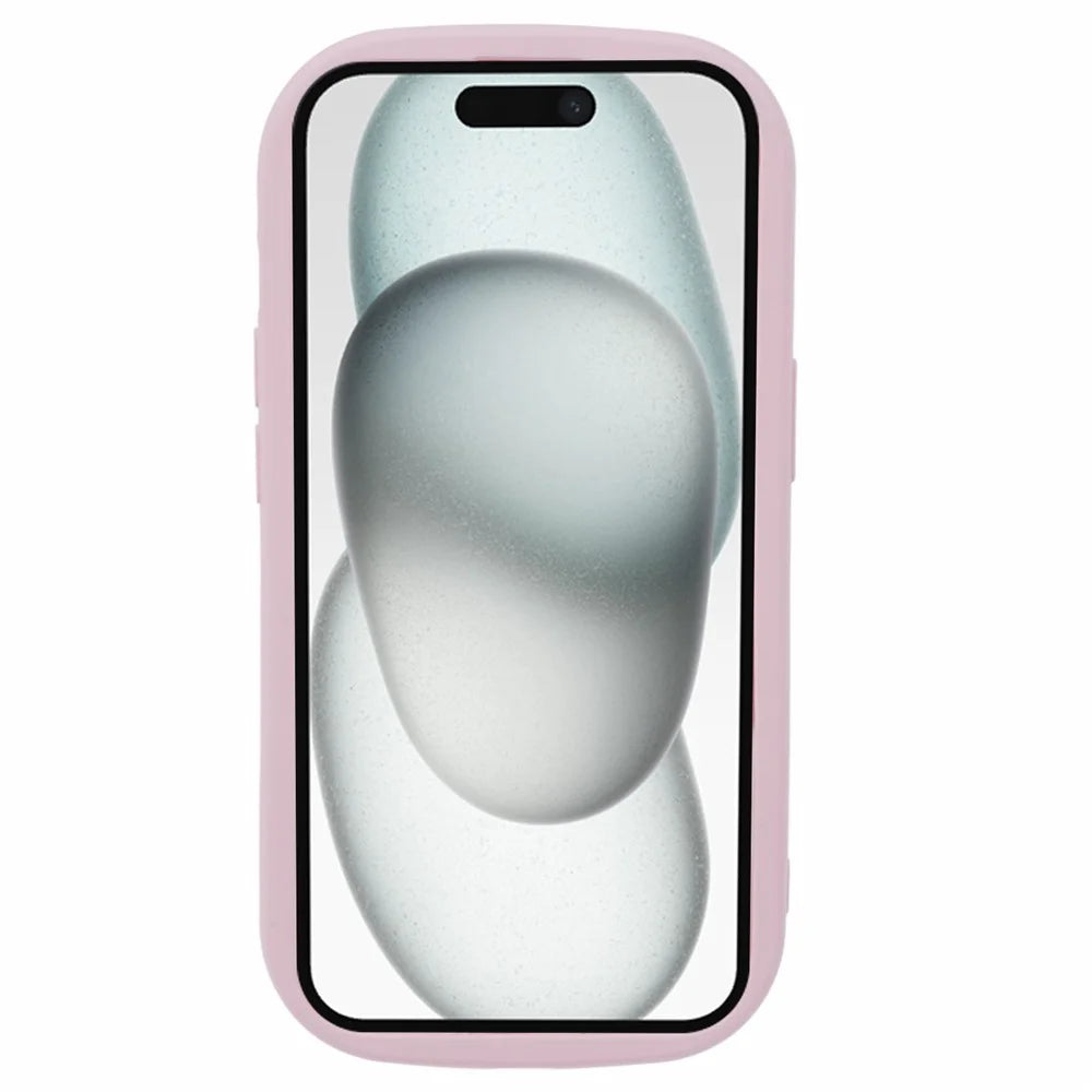 For iPhone 15 Plus Case Rubberized Candy Color Soft TPU Protective Phone Cover - Pink - 2