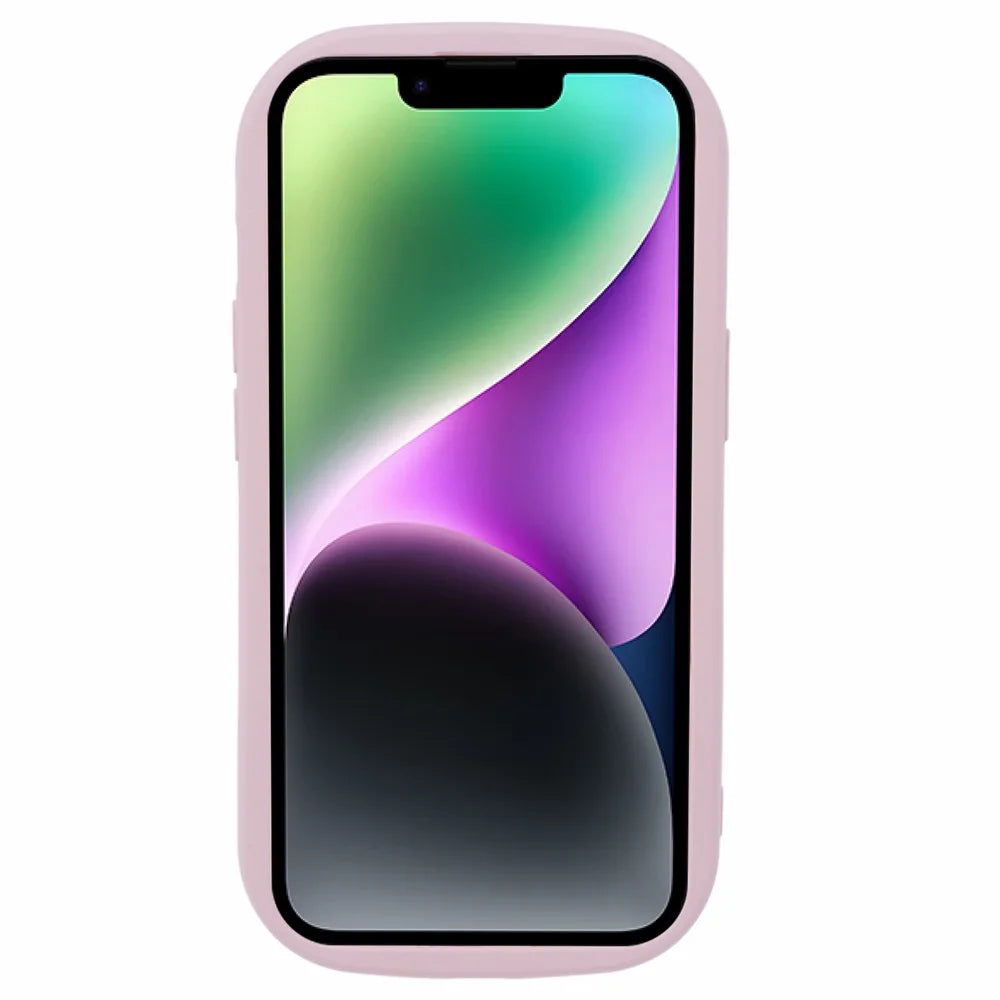 For iPhone 14 Case Flexible TPU Rubberized Candy Color Protective Phone Cover - Pink - 2