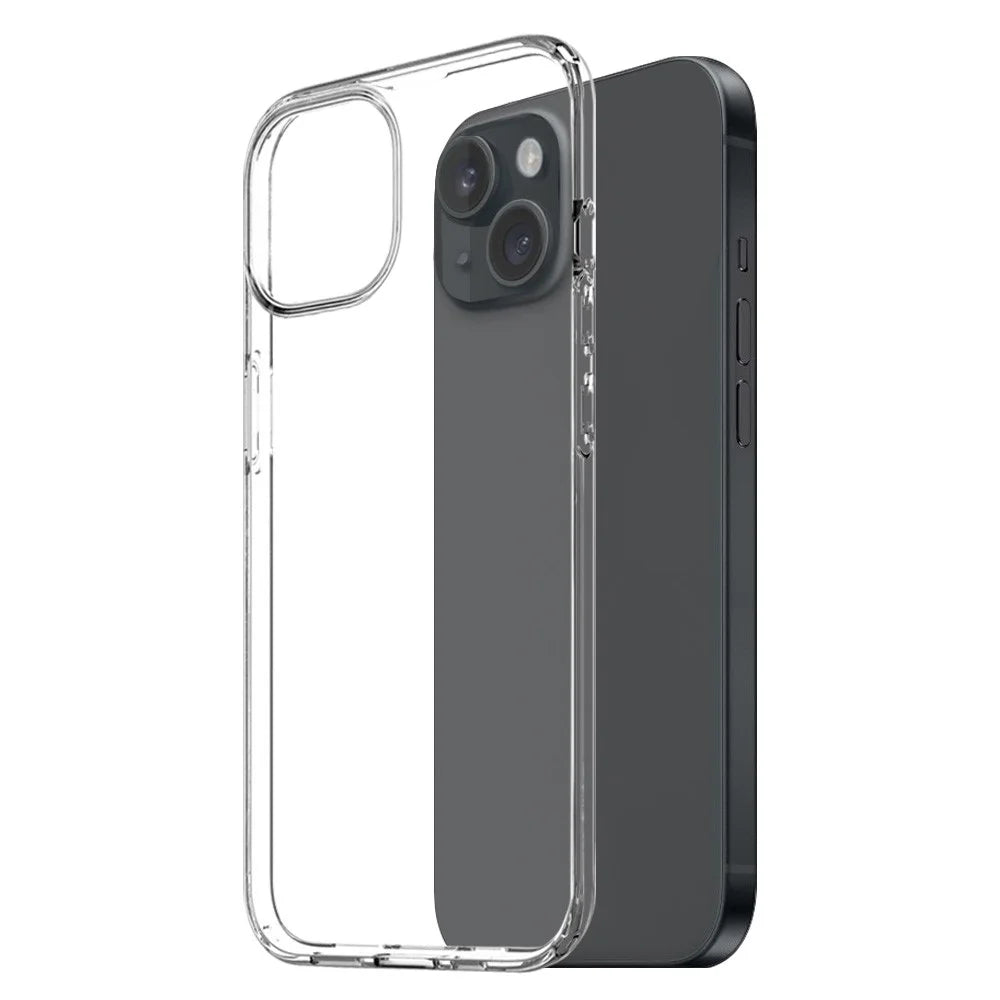 NORTHJO 3 in 1 TPU Cover for iPhone 15 Plus Case with HD Tempered Glass Screen Protector / Camera Lens Film - 2
