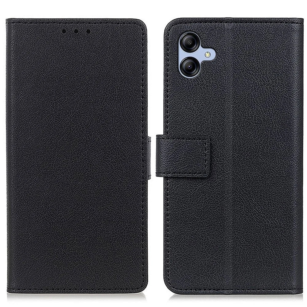 For Samsung Galaxy A05 4G Case Mobile Phone Cover Leather Wallet Stand Shell - Black - 1