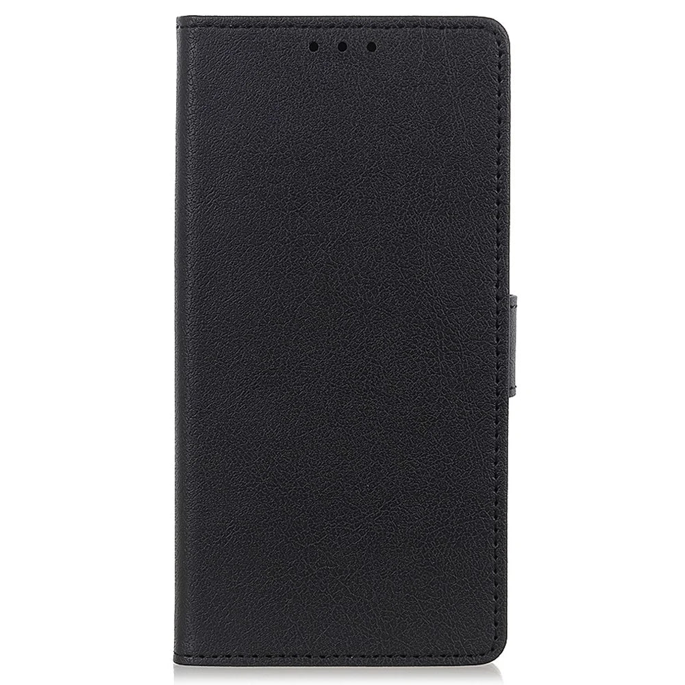 For Samsung Galaxy A05 4G Case Mobile Phone Cover Leather Wallet Stand Shell - Black - 6