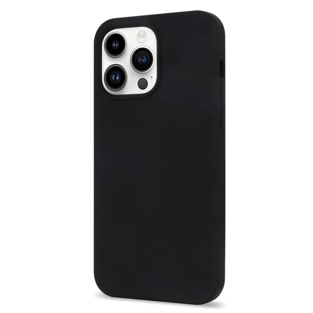 For iPhone 15 Pro Max Case Soft Shockproof Silicone Phone Cover Shell - Black - 3