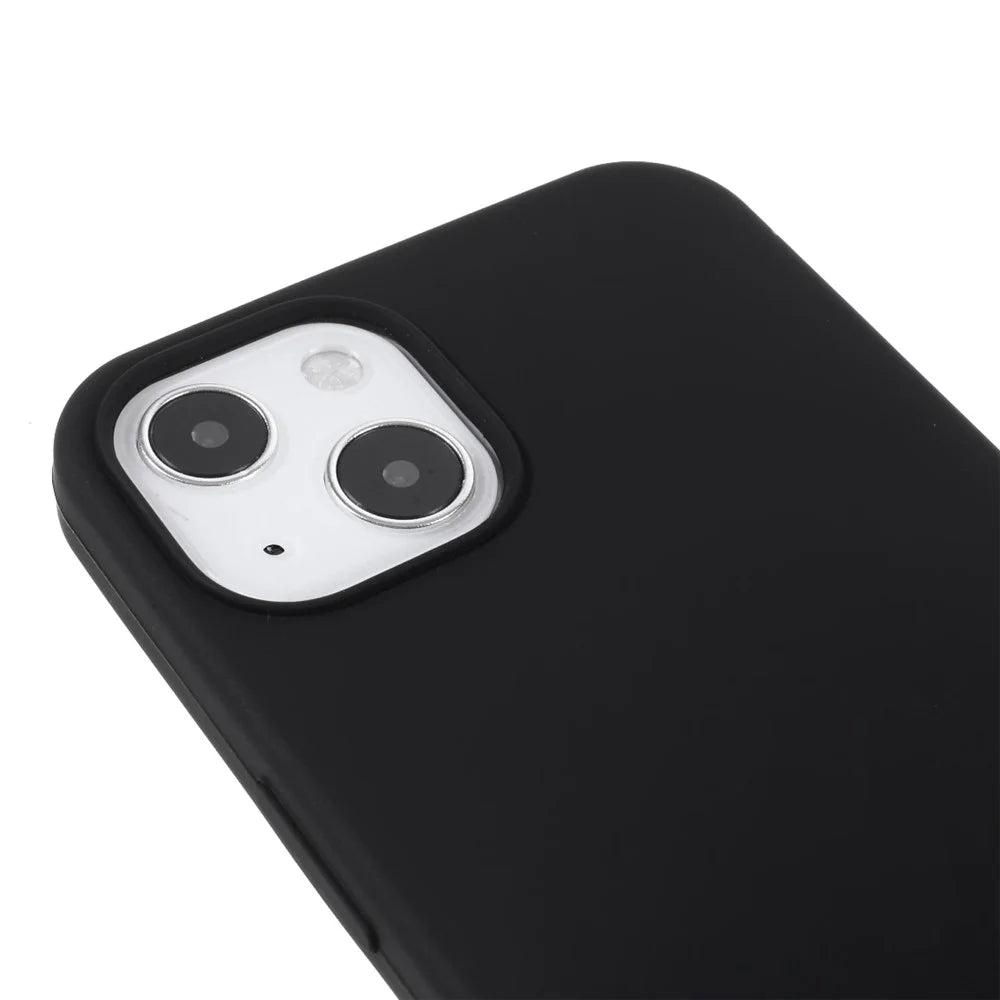Silicone Phone Cover for iPhone 15 Plus Case Mobile Phone Back Shell Protector - Black - 6
