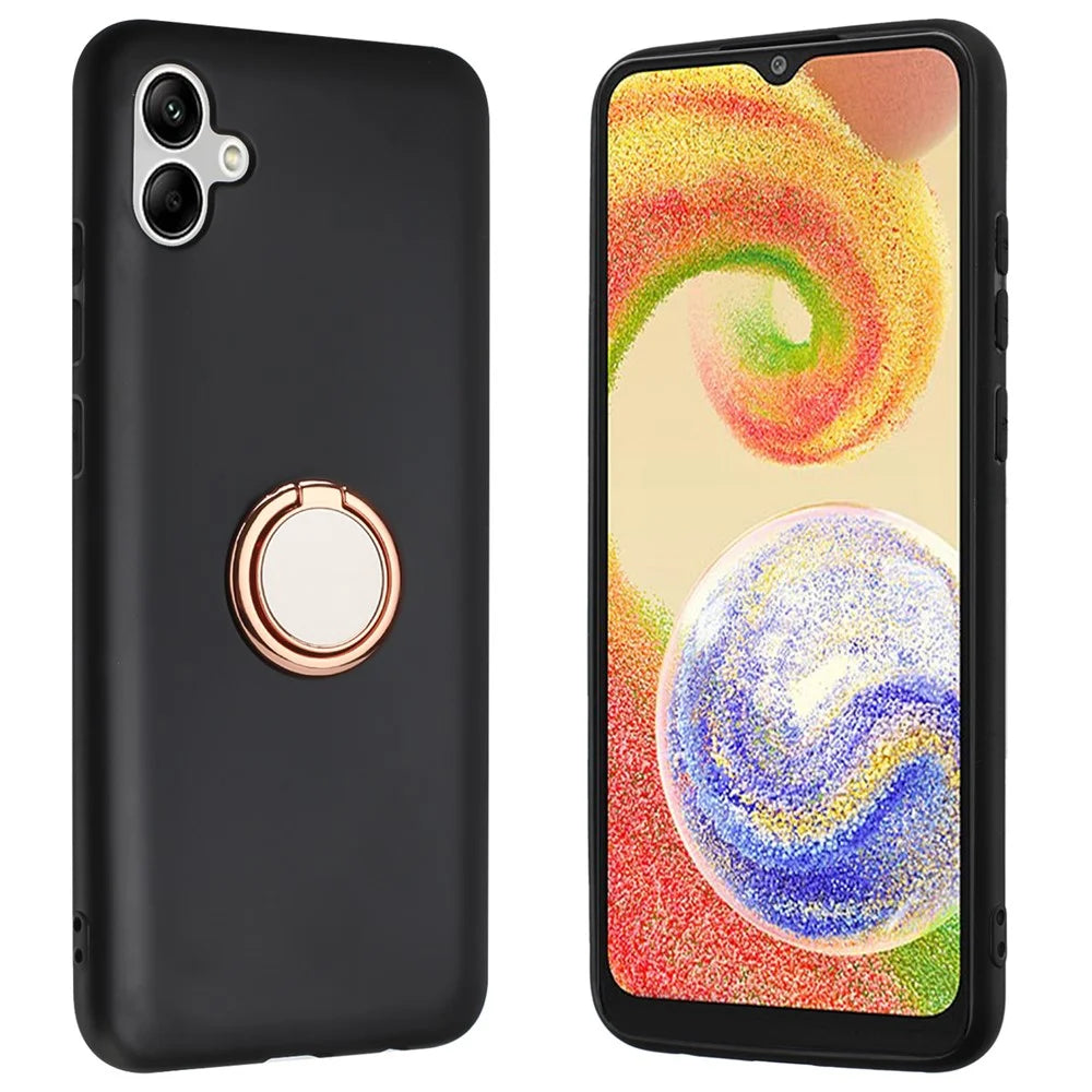 For Samsung Galaxy A05 4G Protective Case Matte TPU Kickstand Phone Cover - Rose Gold - 2