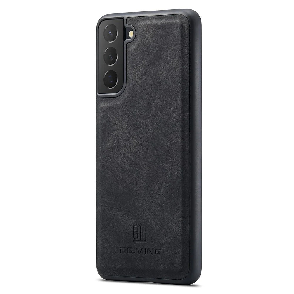 DG.MING For Samsung Galaxy S23 Case Anti-Drop PC+TPU+PU Phone Cover - Black - 2