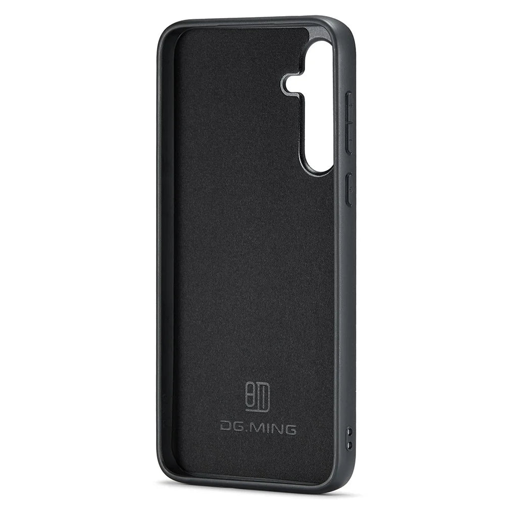 DG.MING For Samsung Galaxy A14 5G / A14 4G Slim Case PC+TPU+PU Shockproof Phone Cover - Black - 2