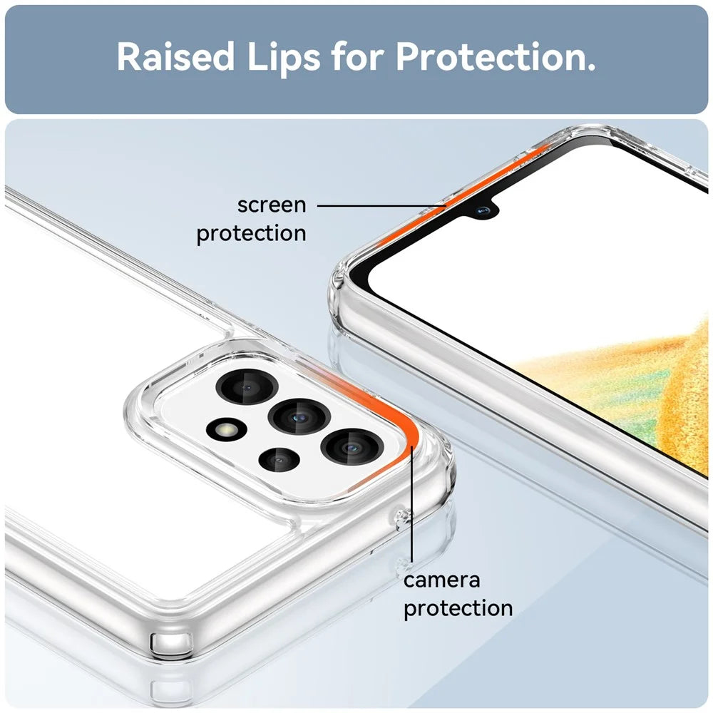 Phone Cover for Samsung Galaxy A33 5G Clear Case with Electroplating Buttons (Big Rear Lens Hole) - 6