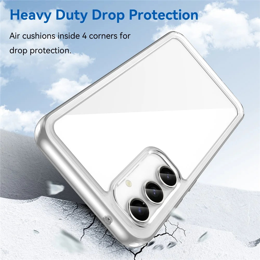 For Samsung Galaxy S23 FE Clear Case TPU+Acrylic Protective Phone Cover (Big Rear Lens Hole) - 3