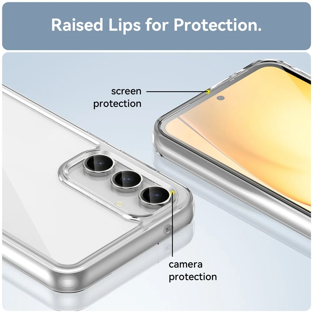 For Samsung Galaxy S23 FE Clear Case TPU+Acrylic Protective Phone Cover (Big Rear Lens Hole) - 6