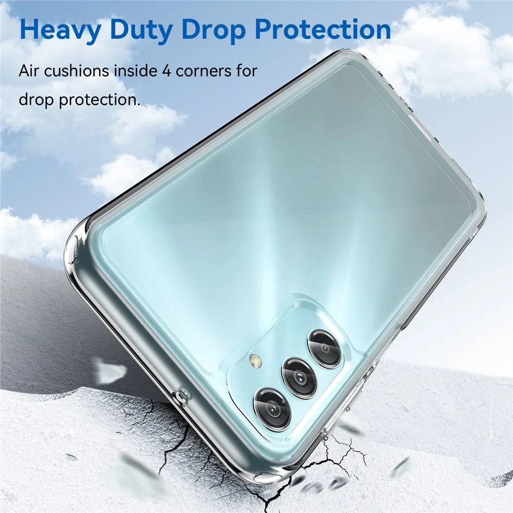For Samsung Galaxy A24 4G (162.1 x 77.6 x 8.3mm) Clear Phone Case TPU+Acrylic Smartphone Cover (Big Rear Lens Hole) - 3