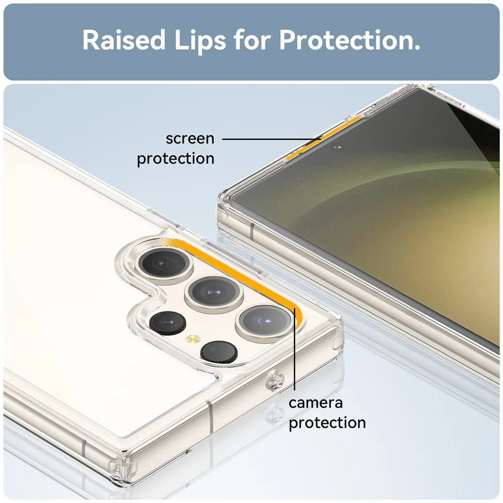 For Samsung Galaxy S23 Ultra Phone Case High Transparency TPU+Acrylic Cover (Big Rear Lens Hole) - 6
