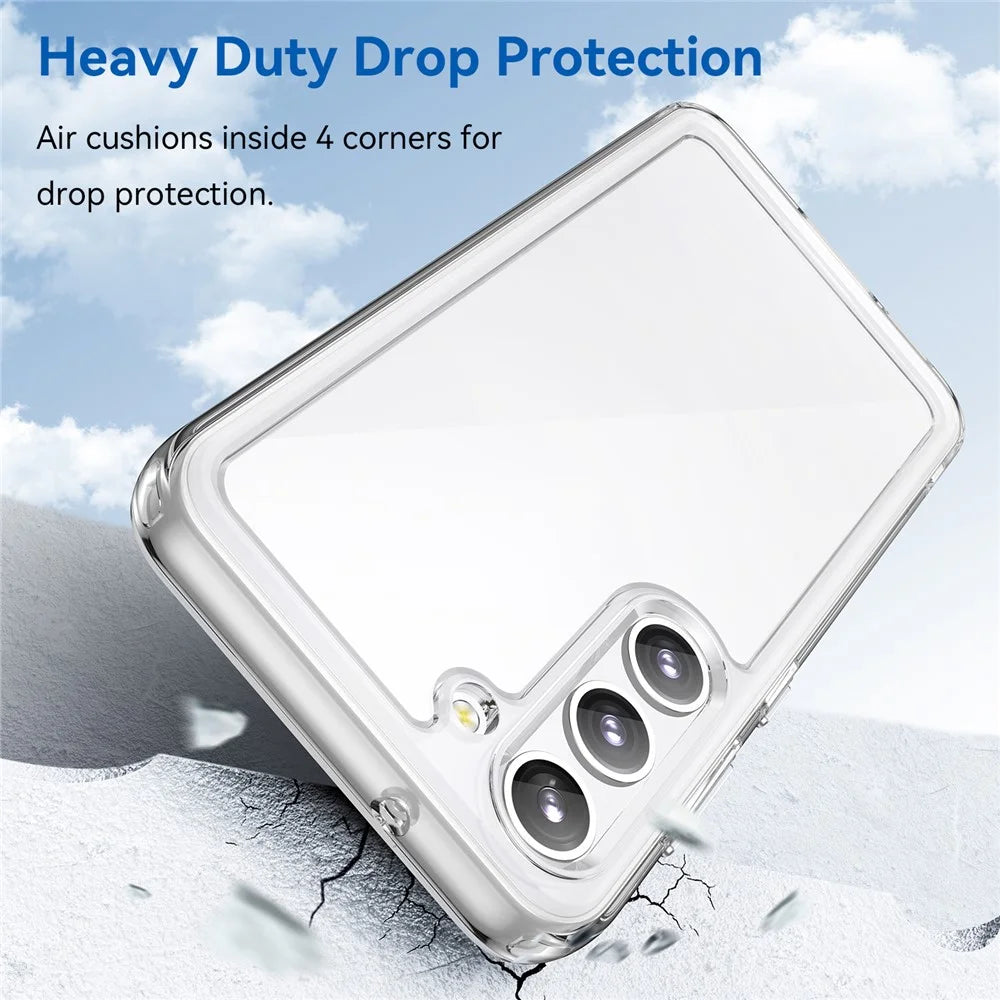 For Samsung Galaxy S23+ Case TPU+Acrylic Protective Phone Cover (Big Rear Lens Hole) - 3