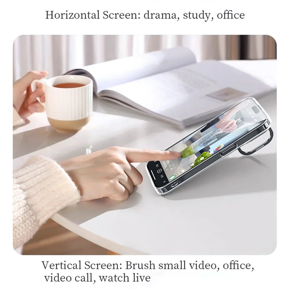 SULADA For iPhone 13 Case Camera Kickstand Shockproof TPU+PC Clear Phone Cover - Black - 2