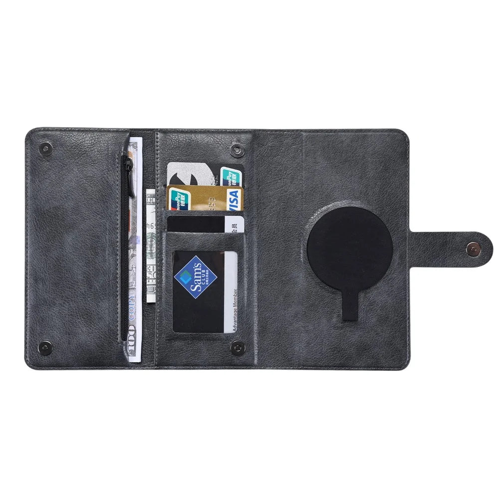 VILI GVB Series for iPhone 15 Pro Phone Case Detachable Leather Wallet Phone Cover - Black - 4