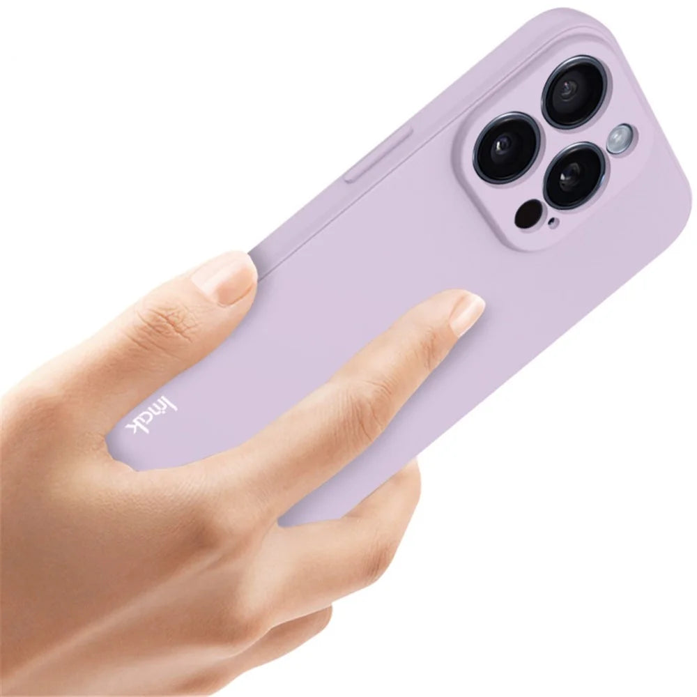 IMAK UC-4 Series for iPhone 15 Pro Case Straight Edge Flexible TPU Phone Cover - Purple - 2