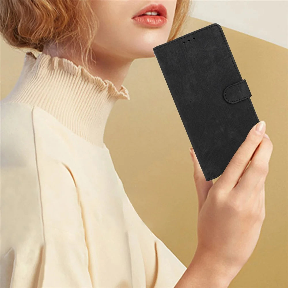 For Samsung Galaxy A15 5G Case Stand Wallet Phone Leather Cover - Black - 6