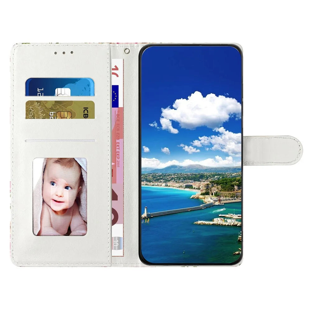 For Samsung Galaxy A12 Case Wallet PU Leather 3D Pattern Phone Cover with Strap - Butterfly - 2