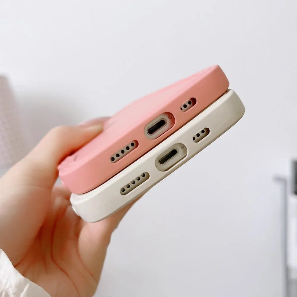 For iPhone 15 Pro Case Shockproof Shell TPU Phone Cover with Wave Shape Edge - White - 2