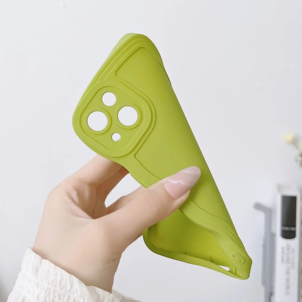 For iPhone 15 Plus Case TPU Phone Cover Wave Shape Edge Cell Phone Shell - White - 4