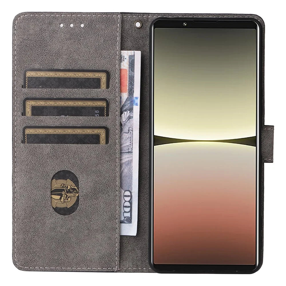 For Sony Xperia 5 IV 5G Case PU Leather Stand Phone Cover RFID Blocking Wallet with Strap - Green - 2