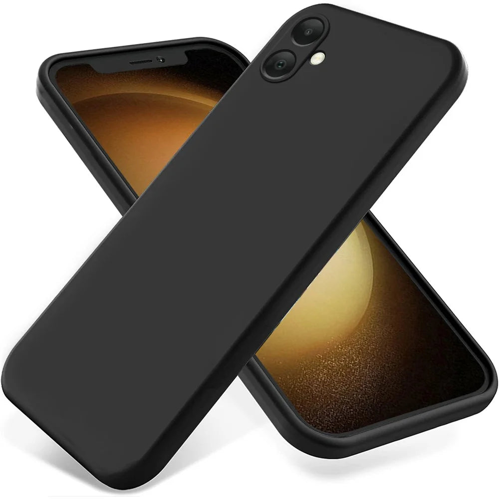 For Samsung Galaxy A05 4G Case Anti-Scratch Phone Cover Liquid Silicone Phone Shell with Strap - Black - 2