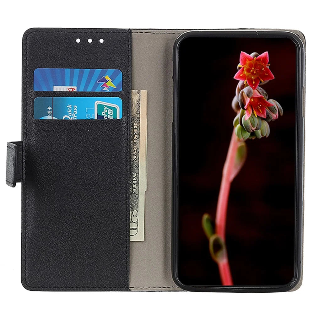 For Samsung Galaxy S25+ / S24+ Case Shockproof PU Leather Phone Cover Wallet Stand Shell - Black - 2
