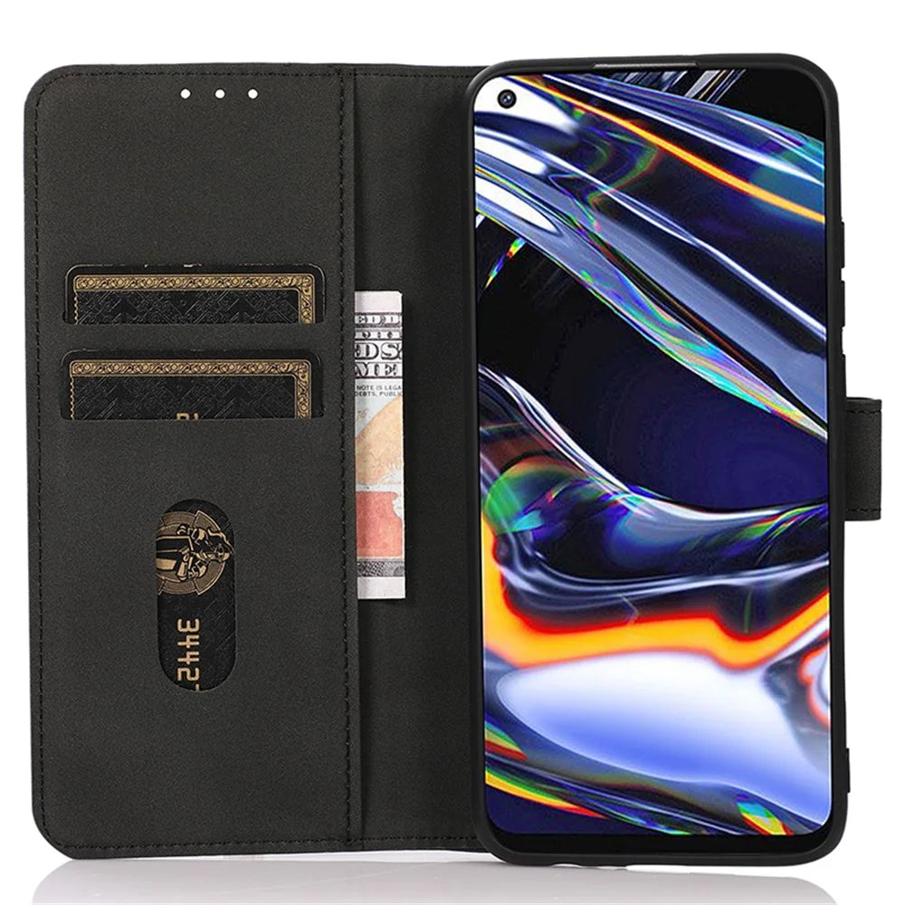 KHAZNEH For Samsung Galaxy S25+ / S24+ Case Slim-Fit Magnetic PU Leather Stand Phone Shell Wallet - Black - 3