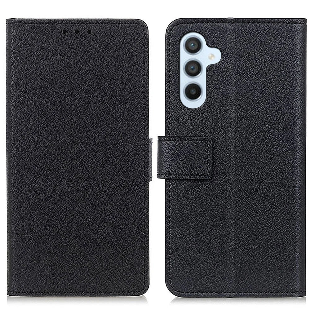 PU Leather Cover for Samsung Galaxy S25 / S24 Case Wallet Stand Cell Phone Protector - Black - 1