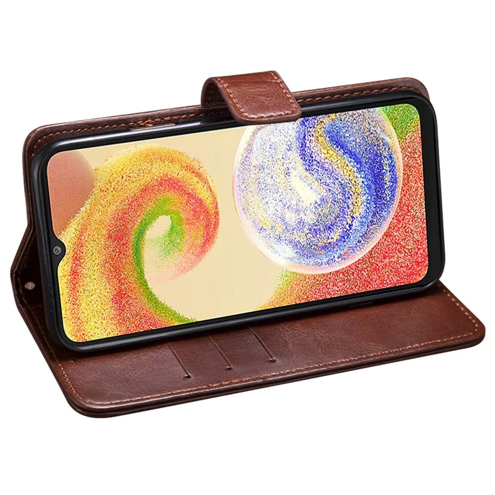 IDEWEI For Samsung Galaxy M34 5G / F34 5G Case Crazy Horse Texture Wallet Cover - Brown - 3