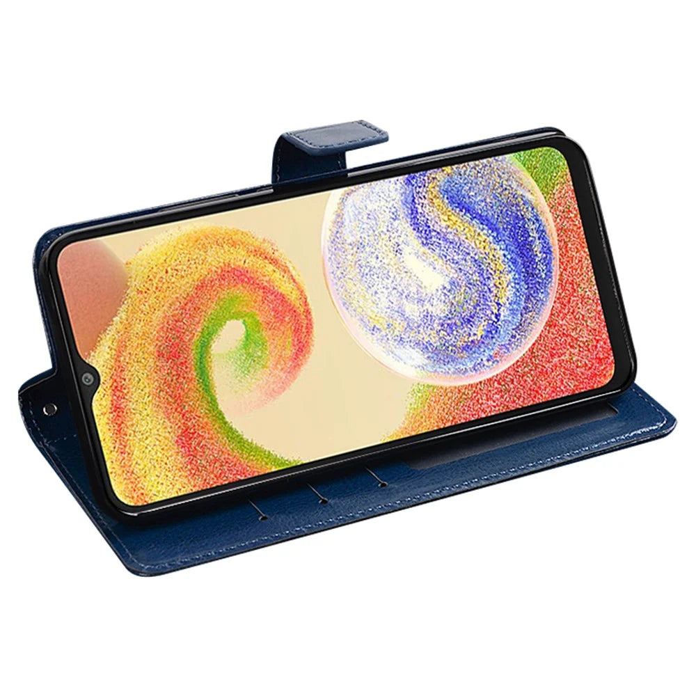 IDEWEI Wallet Phone Case for Samsung Galaxy A05s 4G Case PU Leather Flip Cover - Blue - 3