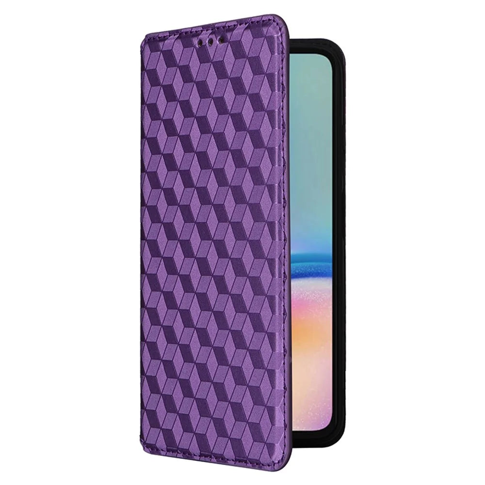 For Samsung Galaxy A05s 4G / M14 4G Case Magnetic Closing Leather Wallet Cover - Purple - 5