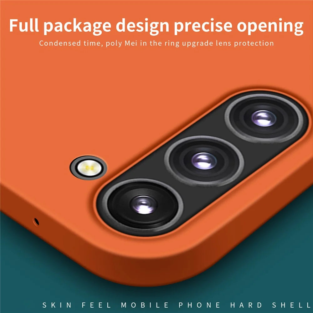 MOFI JK Qin Series For Samsung Galaxy S23 Case Matte Skin-touch Phone Cover - Orange - 4
