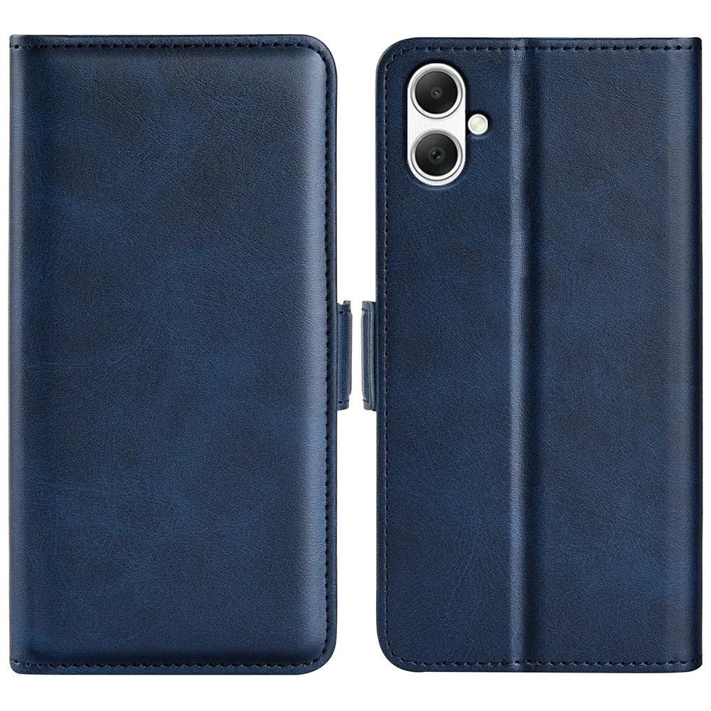 For Samsung Galaxy A05 4G Case Scratch Resistant Leather Wallet Stand Cellphone Cover - Blue - 1