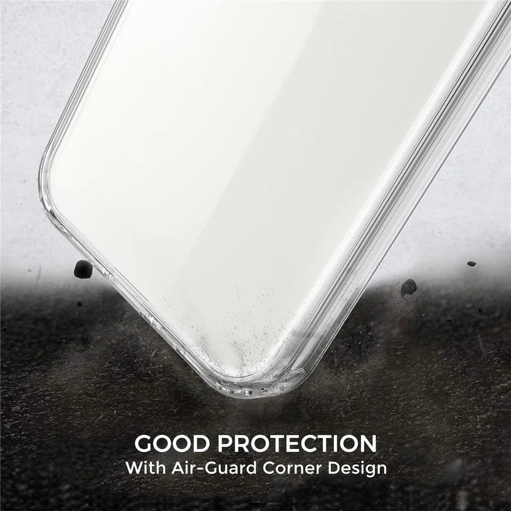 AHASTYLE PC06-N For iPhone 15 Protective Cover Clear PC+TPU Phone Case - Transparent - 4