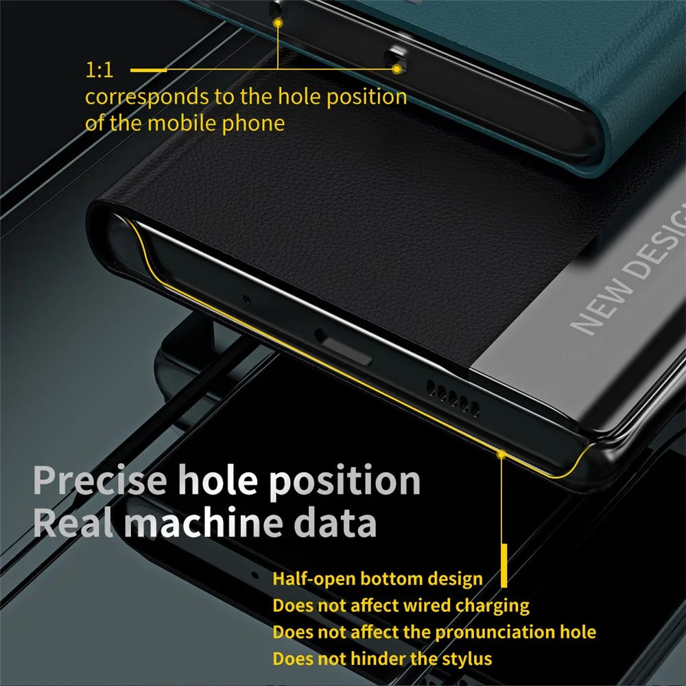 For Samsung Galaxy A05s 4G Leather Case Electroplating Stand Phone Cover - Green - 5